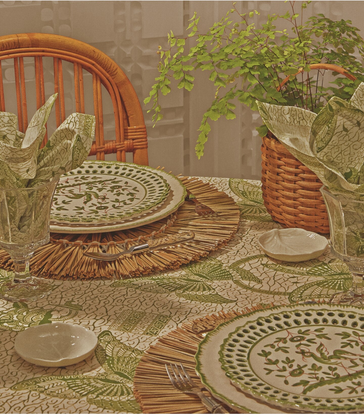 Butterfly Batik Square Tablecloth, 70" X